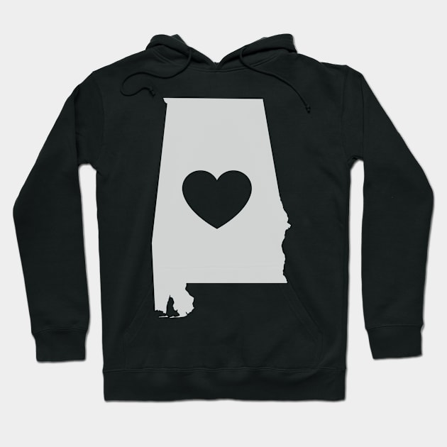 Alabama Love Heart Hoodie by helloshirts